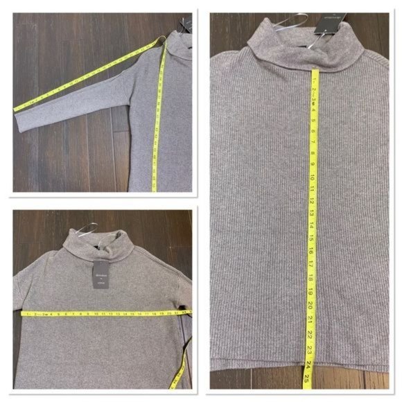 NWT Devotion by Cyrus Charcoal Rib Knit Long Sleeve Cowl Neck Sweater Small - Picture 11 of 11
